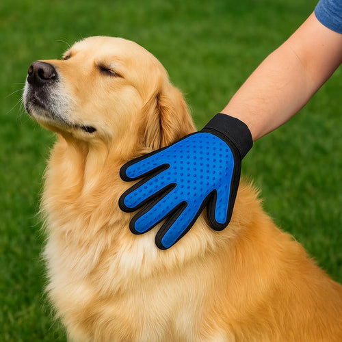 Pet grooming gloves
