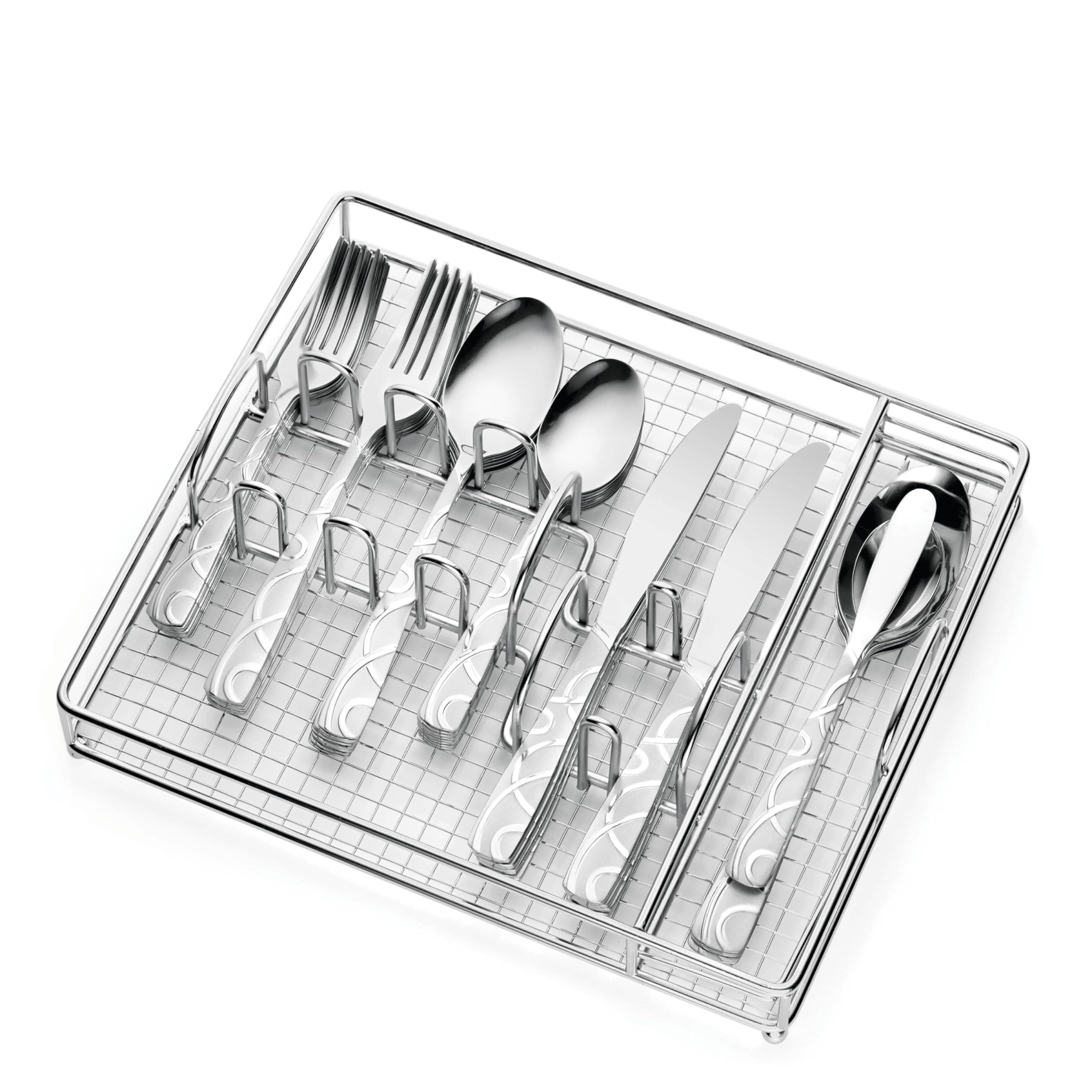 Cambridge 256145CSLG1 Conquest Sand 45-Piece Flatware Set With Caddy